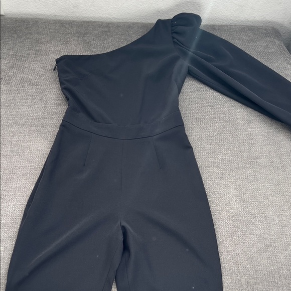 Zara Pants - Zara Black One-Shoulder Jumpsuit